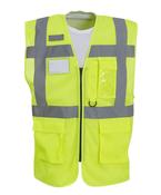 Yellow - Hi-vis top cool open-mesh executive waistcoat (HVW820)