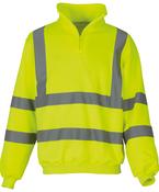 Yellow - Hi-vis ¼ zip sweatshirt (HVK06)