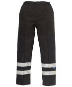 Black - Reflective polycotton ballistic trousers (BS015T)