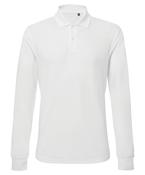 White - Men's classic fit long sleeved polo image