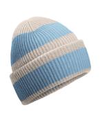 Natural Stone/Dusty Blue - Colour block beanie