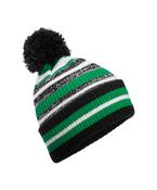 Black/Kelly Green/White - Multi-sport fan beanie
