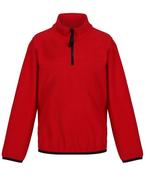 Classic Red/Black - Kids half-zip microfleece