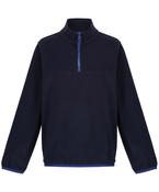 Navy/New Royal - Kids half-zip microfleece
