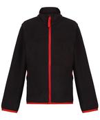 Black/Classic Red - Kids full-zip microfleece
