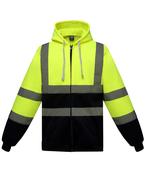 Yellow/Navy - Hi-vis zip hoodie (HVK07)