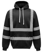 Black - Hi-vis pull-over hoodie (HVK05)