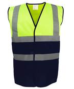 Hi-vis Yellow/Navy - Hi-vis two-tone waistcoat (HVW122)