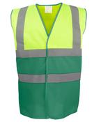 Hi-vis Yellow/Paramedic Green - Hi-vis two-tone waistcoat (HVW122)
