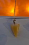 STERLING SILVER CHAIN WITH A GEMSTONE STYLE PENDANT NECKLACE (YELLOW) image