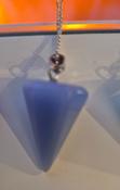 STERLING SILVER CHAIN WITH GEMSTONE STYLE PENDANT NECKLACE  (LILAC) image