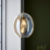 ENDON KELDA OVAL PENDANT LIGHT S/B C/G 106678 image