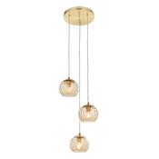ENDON UPSHRE DIMPLE 3LT PENDANT LIGHT S/B C/G 91971 image