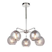 ENDON UPSHIRE DIMPLE 5LT PENDANT LIGHT C/P S/G 97972 image