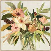 Joyful Bouquet Framed Canvas