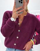 Knit Jordan Cardigan ‘Burgundy' - Kid Mohair (Code: JORDAN99 - 2 Colours for €99)
