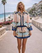 Marine Linen Ensemble (Shirt and Shorts) image