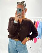 Knit Jordan Cardigan 'Choco Brown' - Kid Mohair (Code: JORDAN99 - 2 Colours for €99)