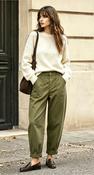Marla Cotton Trousers 'Olive Green'
