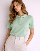 Liv Knitted Short Sleeves Top 'Mint'