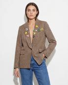 Marigold Houndstooth Blazer 'Brown' image