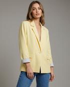 Lara Striped Cuffs Blazer 'Lemon' image