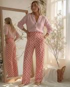 Maggie Polka Dot Trousers 'Baby Pink &amp; Red'