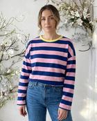 Winnie Striped Top 'Navy/Baby Pink/Lemon' image