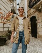 Giorgia Hooded Rain Jacket 'Camel' LIVE
