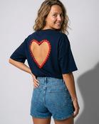 The Love Story Cotton T-Shirt 'Navy' image