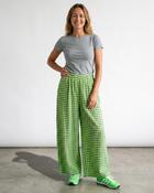 Electric Gingham Trousers 'Neon Green &amp; Blue' ( pre order )