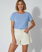 Joly High Rise Ample Cut Shorts 'White Denim' image
