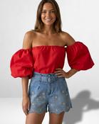Capri Embroidered Shorts 'Denim' image