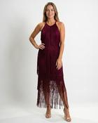 Sorelle Fringe Dress 'Burgundy' image