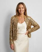 Lumiere Sequins Bomber Jacket 'Gold' image