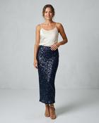Lumiere Sequins Skirt 'Navy' image