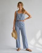 Azura Checkered Ensemble 'Cream &amp; Navy' LIVE
