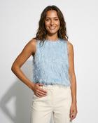 Gladys Fringed Top 'Baby Blue'