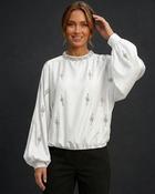 Celeste Embellished Satin Blouse 'White' image