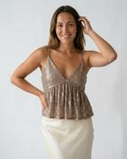 Lumiere Sequins Camisole 'Camel'