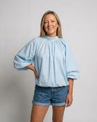 Hazel Puff Blouse 'Baby Blue' image