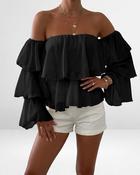 Malibu Frilled Top 'Black' image