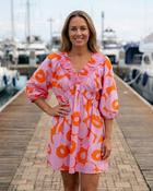 Nyra Dress 'Baby Pink &amp; Orange' image