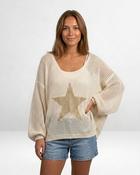 Heidi Star Knitted Jumper 'Cream &amp; Gold' image