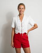 Seabelle Embroidered Top 'White' image