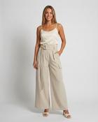 Julia Wide Leg Trousers 'Beige' LIVE image