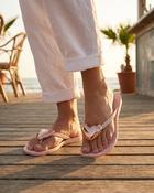 The Love Story Heart Flip Flop 'Baby Pink &amp; Rose Gold' (Make sure to size up ) image