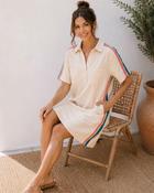 Isabella Rainbow Stripes Dress 'Cream' image