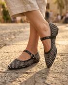 Alessia Crystal Flats 'Black' image