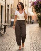 Marla Cotton Trousers 'Choco Brown' image